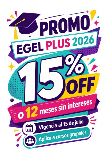 Promo EGEL Plus 15% OFF o 12 meses sin intereses